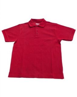 Girls Red Short Sleeve School Uniform Polo Shirt Clothing
