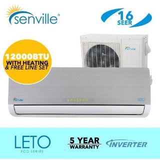 12000 BTU Ductless Split Air Conditioner   Senville Leto   With Heat Pump   Energy Star Qualified Air Conditioners