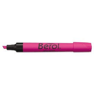 Berol 4009 Highlighter, Chisel Tip, Pink, 12/Pk