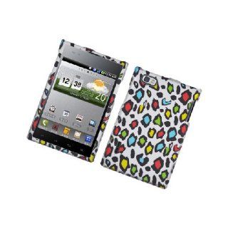 LG Intuition VS950 Optimus Vu P895 White Rainbow Leopard Skin Cover Case Cell Phones & Accessories