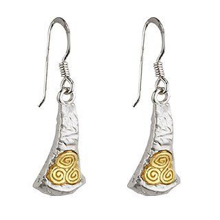 [CJS33018] Sterling Silver Newgrange Drop Earrings   Failte Jewelry
