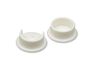 Closet Rod Flanges, Plastic, Pair Packed, White Finish   Storage And Organization Products