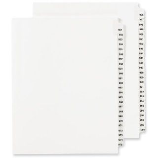 Avery Standard Collated Legal Dividers, Letter Size 951 1000 Tab Set (1359)  Binder Index Dividers 