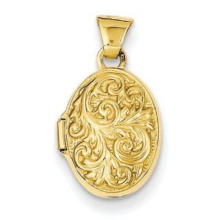 14k Oval Locket, Best Quality Free Gift Box Satisfaction Guaranteed Pendant Necklaces Jewelry