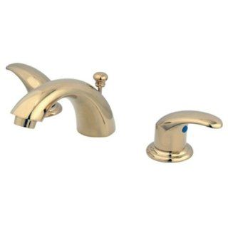 Kingston Brass KB952LL Mini Widespread Lavatory Faucet and Pop Up, Polished Brass   Touch On Bathroom Sink Faucets  