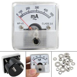 MP 45 AC 0 500mA Current Analog Panel Meter Ammeter