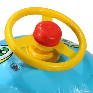 Inflatable Baby Float Seat Boat Swimming Ring Adjustable Car Sunshade Swim Pool Water Toy (Blue + Green) Toys & Games