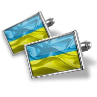 Cufflinks Ukraine 3D Flag   Neonblond NEONBLOND Jewelry