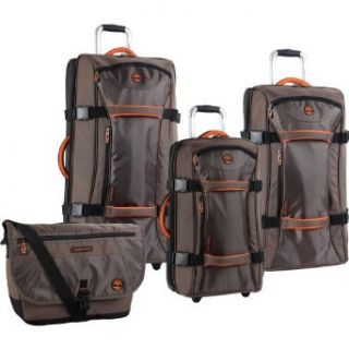 Timberland Luggage Twin Mountain 4 Piece Wheeled Duffle Set, Cocoa, One Size Clothing