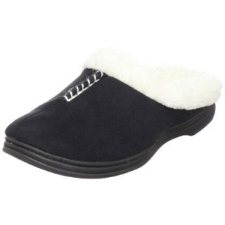 Dearfoams Women's Df983 Scuff Slipper,Black,Small / 5 6 B(M) Shoes