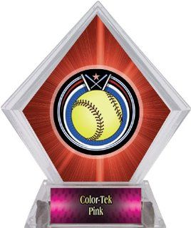 Custom Awards Eclipse Softball Red Diamond Ice Trophy COLOR TEK PINK LABEL 7 RED DIAMOND SOFTBALL ECLIPSE  Baseball Equipment  Sports & Outdoors