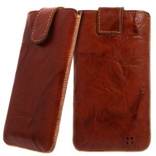 Original Blumax  Wished Brown Leather Case for Samsung Galaxy S2 I9103 Z , SGS2 , with Retract Function , Mobile Pocket , Case , Shell , Sleeve , Slide , Display Protector , Secure >>> Summertrend 2011 <<< Cell Phones & Accessories
