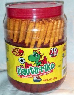 Flautirriko Tarugos Tamarindo Con Chile Mexican Tamarind Candy Sticks 70 Pcs  Sour Flavored Candies  Grocery & Gourmet Food