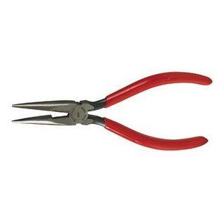 Xcelite 51NCGBK Forged Alloy Steel Needle Nose Plier with Side Cutter, Serrated Jaw, 6" Length, 1 7/8" Jaw Length, Red Cushion Grip Handle