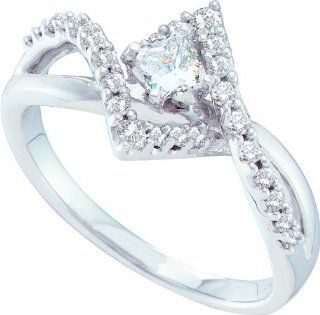 0.51 Carat Princess Diamond Engagement Ring TheJewelryMaster Jewelry