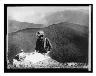Historic Print (L) Forest Service a ranger  