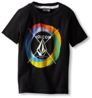 Volcom Boys 2 7 Round Rainbow Short Sleeve Tee Youth, Black, 2T Clothing