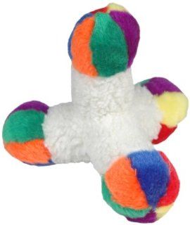 Vo Toys Mini Fleece Rainbow Jack Dog Toy  Pet Chew Toys 