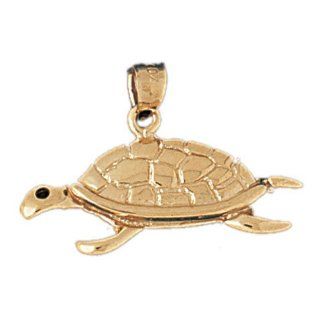 14K Gold Charm Pendant 2.7 Grams Nautical> Turtles993 Necklace Jewelry