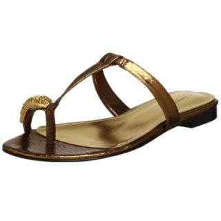 J. Renee Women's Desna Sandal, Bronze, 8.5 W Shoes