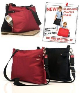 BabyMel X2 Diaper Bag   Red and Black Twin  Diaper Tote Bags  Baby