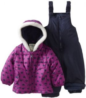 Osh Kosh Baby Girls Infant 2 Piece Snowsuit, Purple, 24 Months Clothing