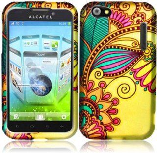 Vintage Flower Hard Case Cover Premium Protector for Alcatel One Touch OT 995 Ultra OT995 with Free Gift Reliable Accessory Pen Cell Phones & Accessories