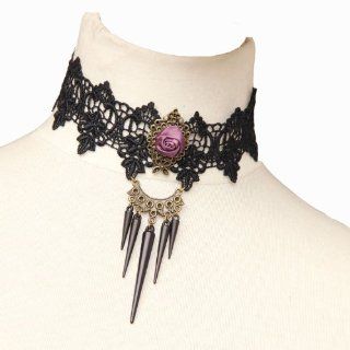 Vampire Lace Choker Necklace, Masquerade Necklace Jewelry