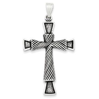 Sterling Silver Antiqued Cross Pendant, Best Quality Free Gift Box Satisfaction Guaranteed Jewelry