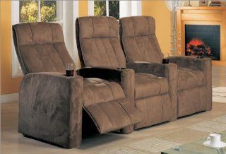 Matinee Collection Microfiber Motion Home Theater Recliner Chairs  
