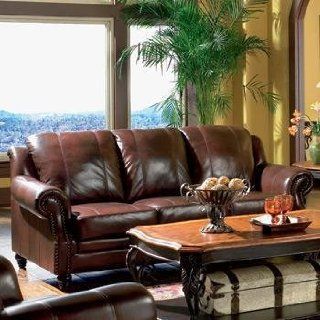 Princeton 100 % Top Grain Leather Sofa in a Tri Tone Finish   Sectional Sofas