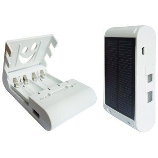 RND AA/AAA Solar Powered Battery Charger for Rechargeable AA/AAA Ni MH/Ni Cd Batteries and External Battery pack / power bank for the iPhone smartphones and other USB Powered Devices. Cell Phones & Accessories
