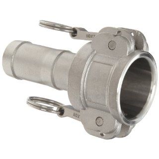 Dixon G300 C SS Investment Cast Stainless Steel 316 Global Type C Cam and Groove Hose Fitting, 3" Socket x 3" Hose ID Push On Camlock Hose Fittings