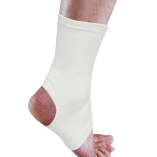 Sports White Elastic Sleeve Ankle Support Protector Sports & Outdoors