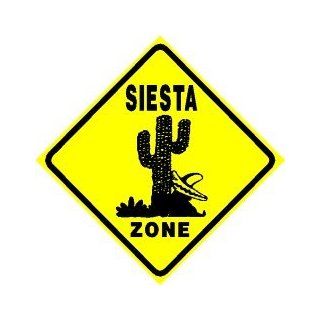 SIESTA ZONE mexican nap joke novelty sign   Decorative Signs