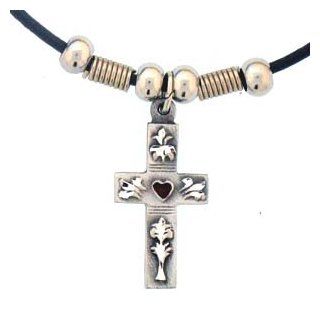 Leather Cord Necklace   Cross Sports & Outdoors