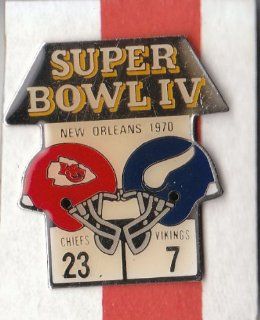 1969 KC Chiefs Champions vs Vikings Super Bowl IV 1970 Starline Helmet Pin 