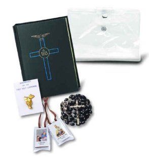Boy's First Communion 5 Piece Gift Set "Blessed Trinity" 5 Piece Gift Set Includes Clear Carrying Case, Missal, Rosary, Scapular and Pin  