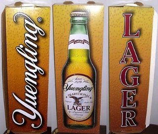 Yuengling Lager 3 sided Cardboard 28"H x 9"W Beer Bar Ceiling Hanger Sign  