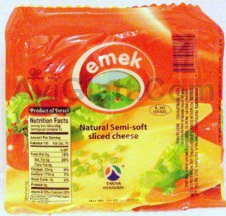 Emek Natural Semi soft Sliced Cheese 10.58 oz  Packaged Cheeses  Grocery & Gourmet Food
