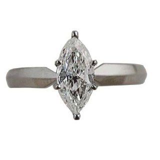1.62 Carat Marquise Cut Diamond Engagement Ring HVS2 Jewelry