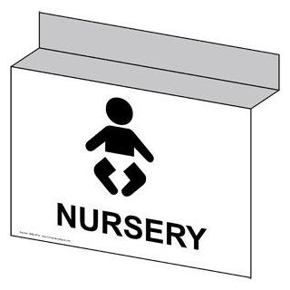 Nursery Black on White Sign NHE 9715Ceiling BLKonWHT Wayfinding  Business And Store Signs 
