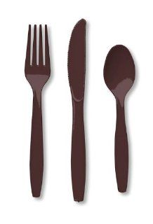 Fork/Knives/Spoons   24 pcs set   Chocolate Brown Flatware Sets Kitchen & Dining