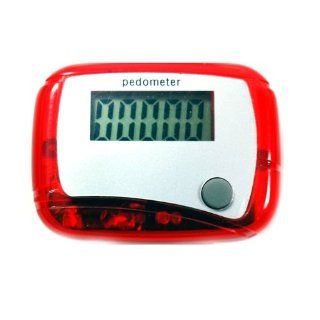 ChineOn Mini LCD Screen Step Counter Pedometer Clip Weight Calorie Loss f. Walk Running(Red)  Sport Pedometers  Sports & Outdoors
