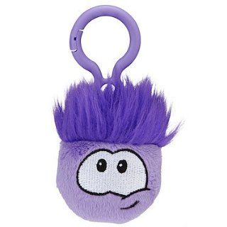 Disney Club Penguin 2" PURPLE Puffle Clip   Back Pack Clip On   Key Chain   VALUE DEAL  Just the Puffle w/o Coin Toys & Games