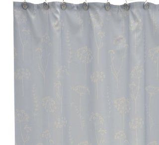 Waverly by Famous Home Fashions Simplicity Blue Shower Curtain   Shower Curtain Light Blue Liner Hookless