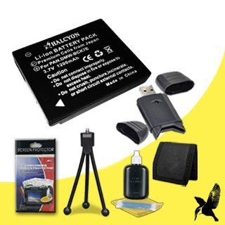 Halcyon 1200 mAH Lithium Ion Replacement DMW BCK7 Battery + Memory Card Wallet + SDHC Card USB Reader + Deluxe Starter Kit for Panasonic DMC FH25 16.1MP Digital Camera and Panasonic DMW BCK7 Electronics