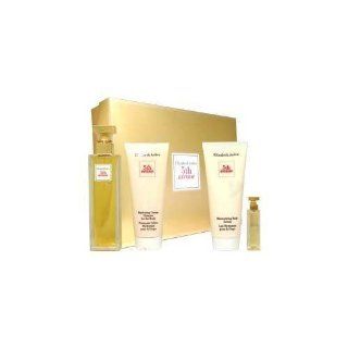Fifth Avenue Perfume by Elizabeth Arden Gift Set for Women Includes 125 ml / 4.2 oz Eau De Parfum Spray, 3.7 ml Mini Eau De Parfum, 100 ml / 3.4 oz Body Lotion 100ml Cream Cleanser  Body Muds  Beauty