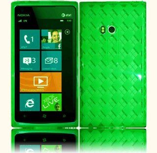 Neon Green TPU Case Cover for Nokia Lumia 900 Cell Phones & Accessories