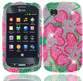 For ZTE Merit 990G Avail Z990 Full Diamond Bling Case Cover Green Lily Accessory Cell Phones & Accessories